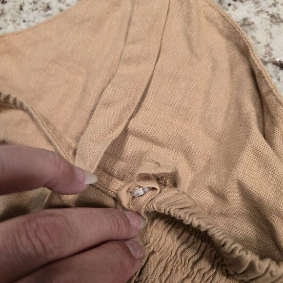 Universal Thread Women's Tie-Front Cropped Tank Top - Size XL Wheatfield Tan B - Picture 6 of 6